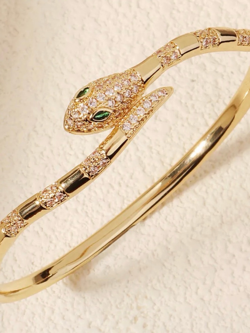 Serpenti Gold Pavé Snake Wrap Bracelet – Fashion Jewelry